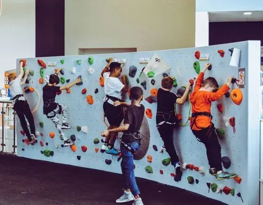 kids rock climbing